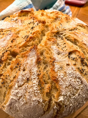 fresh home-baked healthy bread