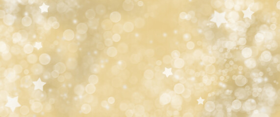 Golden light Christmas blurred glitter texture background