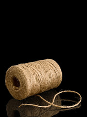 Close-up of hank of jute twine