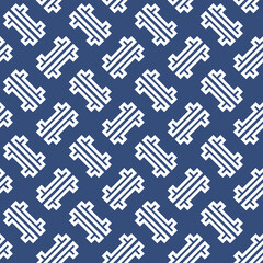 Japanese Geometric Motif Vector Seamless Pattern