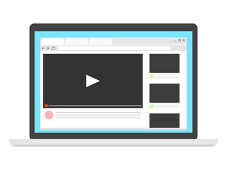 パソコンに表示された動画サイト