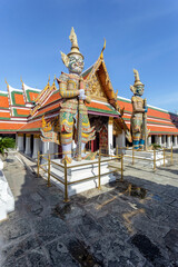 Wat Phra Kaew and Grand Palace in sunny day, Bangkok, Thailand