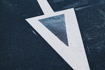 arrow traffic signal on the street in Bilbao city, Spain