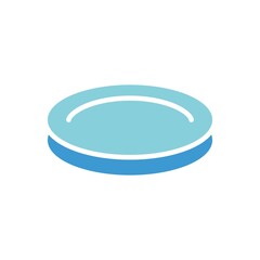 Plate Flat Icon Vector Logo Template Illustration