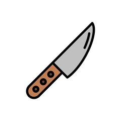 Knife Flat Icon Vector Logo Template Illustration