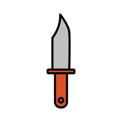 Knife Flat Icon Vector Logo Template Illustration