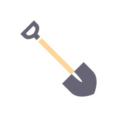 Shovel Flat Icon Vector Logo Template Illustration
