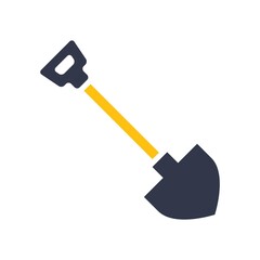Shovel Flat Icon Vector Logo Template Illustration