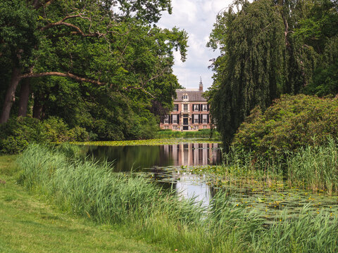 Castle Groeneveld in beatiful park in Baarn, the Netherlands