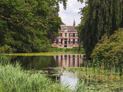 Castle Groeneveld in beatiful park in Baarn, the Netherlands