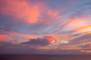 Idyllic view of nature during sunset