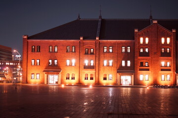 横浜みなとみらい 赤レンガ倉庫の夜景