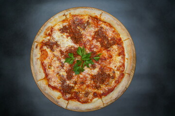 pizza with salami