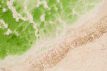 The green saline lake, natural lake background.