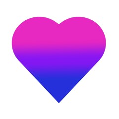 Cute bisexual heart. Hand drawn isolated pride flag for LGBTQ blog. Community tolerance tile.	