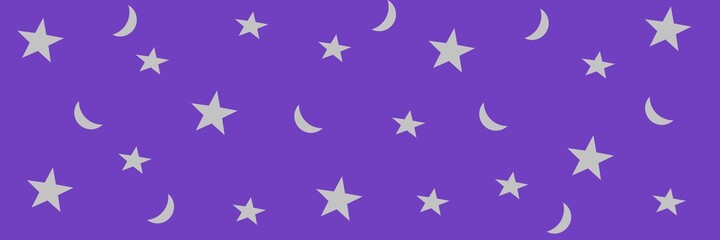 stars and moon for a festive banner or packaging.