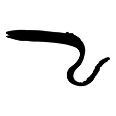 Vector Silhouette of Eel Fish