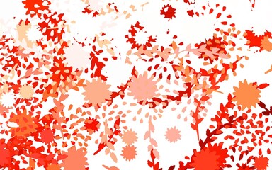 Obraz premium Light Red vector abstract design with flowers, roses.