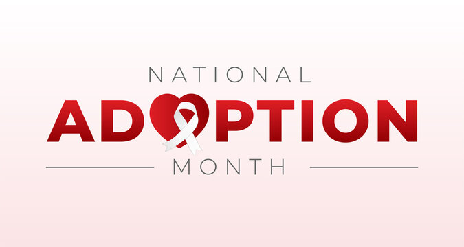 National Adoption Month Background Illustration
