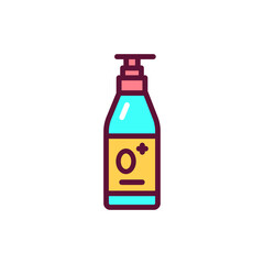 Baby detergent color line icon. Isolated vector element.