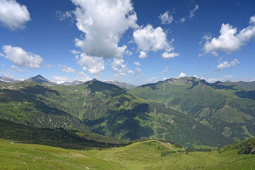 Fototapeta na wymiar Stubnerkogel mountains landscape in Bad Gastein Austria