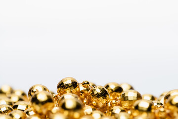 golden Christmas decoration isolated on white background