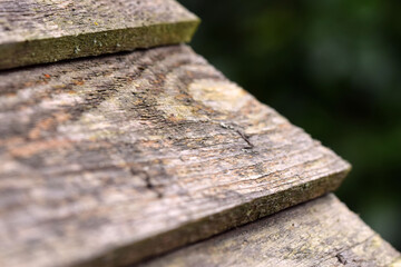 Close up wooden plank of wood