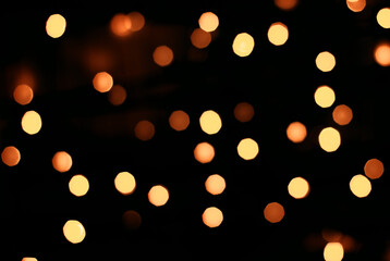 Golden Christmas lights soft focus Background Defocused Gold Lights