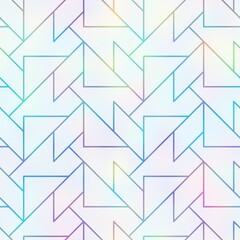 Holographic foil vivid trendy seamless geometric pattern. Opalescent psychedelic design in pastel rainbow colors. Cosmic futuristic iridescent graphic swatch.