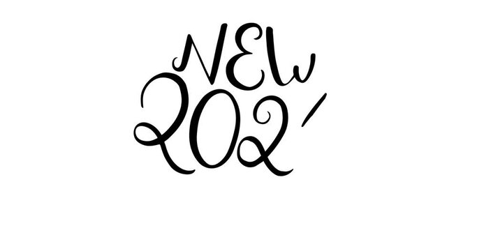 New 2021 year calligraphy.