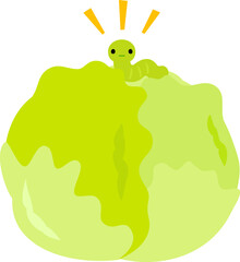 レタスに付いた青虫