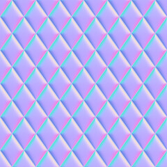 Fototapeta na wymiar 3D illustration - The background of geometrical pattern. Normal mapping texture. And complete seamless pattern.