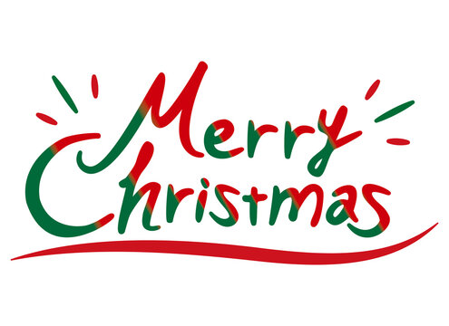 手書きのおしゃれなメリークリスマスロゴマーク タイポグラフィ レタリング Merry Christmas Character Logo Stock Vector Adobe Stock