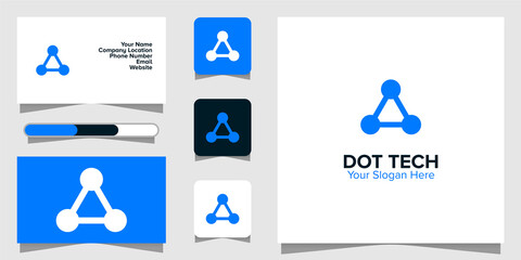 Illustration Vector Graphic of Dot Tech Logo. Perfect to use for Technology Company