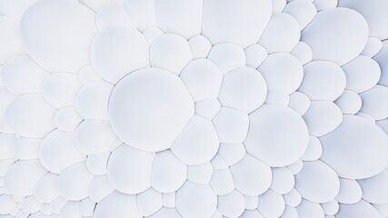 Abstract background of white balls 3d illustration