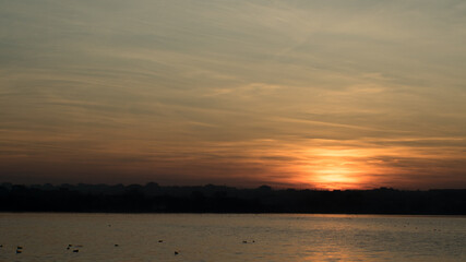 sunset over the sea