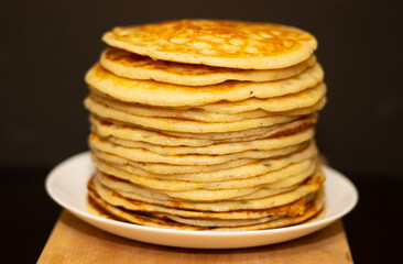 A stack of fresh and flavorful pancakes