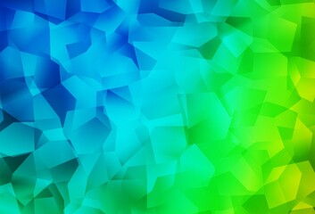 Fototapeta na wymiar Light Blue, Green vector polygon abstract layout.