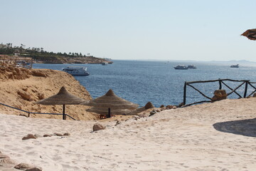 view from the coast to the red sea in egypt