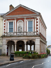 The historic 17th century Guildhall in Windsor, a market town on the River Thames, west of London,...