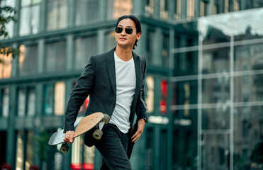 Asian man in the city - Powered by Adobe