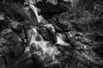 Kot Falls in Spring. Italy in Black and White © Nicola Simeoni