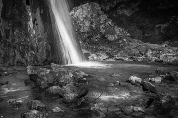 Kot Falls in Spring. Italy in Black and White © Nicola Simeoni