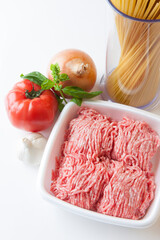 スパゲッティミートソースの具材