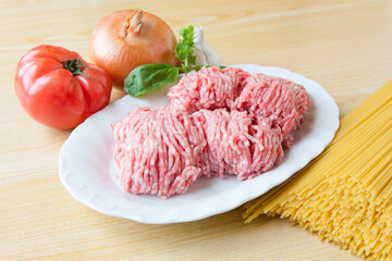 スパゲッティミートソースの具材