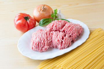 スパゲッティミートソースの具材