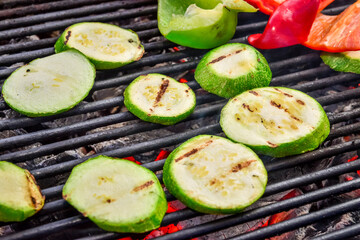 grilled chicken and vegetables