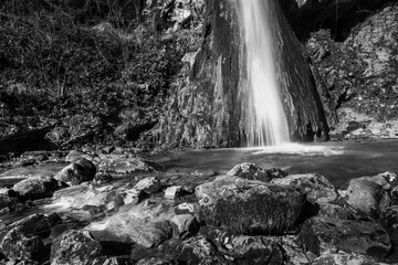 Kot Falls in Spring. Italy in Black and White © Nicola Simeoni