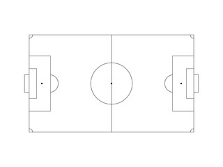 Football field line icon. Vector sport isolated on white