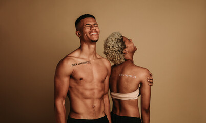 Portrait of smiling african american couple